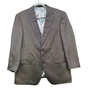 Hart Schaffner Marx Mens Gold Trumpeter Blazer Jacket 42R Black Silver USA